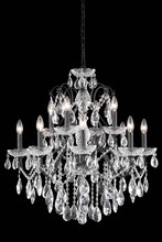 Elegant Lighting 2016D28DB/SS - St. Francis 12 light Dark Bronze Chandelier Clear Swarovski® Elements Crystal