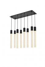 Elegant Lighting 2066D36BK - Weston 8 Lights Pendant in Black