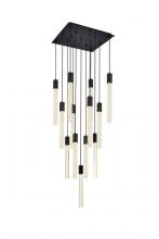 Elegant Lighting 2066G26BK - Weston 13 Lights Pendant in Black