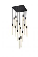 Elegant Lighting 2066G30BK - Weston 16 Lights Pendant in Black