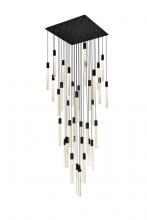 Elegant Lighting 2066G42BK - Weston 36 Lights Pendant in Black