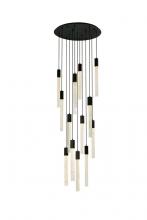 Elegant Lighting 2067G30BK - Weston 13 Lights Pendant in Black