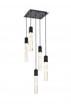 Elegant Lighting 2088D16BK - Aurora 16 inch Pendant in Black