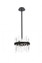 Elegant Lighting 2200D12BK - Serena 12 Inch Crystal Round Pendant in Black
