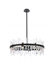Elegant Lighting 2200D32BK - Serena 32 Inch Crystal Round Chandelier in Black