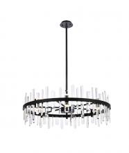 Elegant Lighting 2200D36BK - Serena 36 Inch Crystal Round Chandelier in Black
