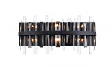 Elegant Lighting 2200W24BK - Serena 24 Inch Crystal Bath Sconce in Black