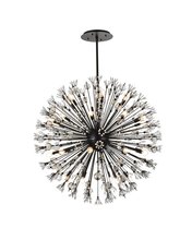 Elegant Lighting 2500D44BK - Vera 44 Inch Crystal Starburst Round Pendant in Black