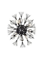 Elegant Lighting 2500W19BK - Vera 19 Inch Crystal Starburst Wall Sconce in Black