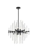 Elegant Lighting 2502D23BK - Sienna 23 Inch Crystal Rod Pendant in Black