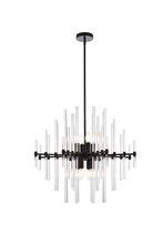 Elegant Lighting 2502D27BK - Sienna 27 Inch Crystal Rod Pendant in Black