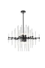 Elegant Lighting 2502D31BK - Sienna 31 Inch Crystal Rod Pendant in Black