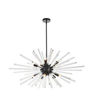 Elegant Lighting 2502D42BK - Sienna 42 Inch Crystal Rod Pendant in Black