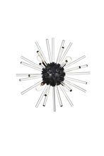 Elegant Lighting 2502W18BK - Sienna 18 Inch Crystal Rod Wall Sconce in Black