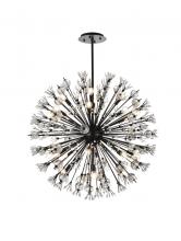 Elegant Lighting 2550D38BK - Vera 38 inch crystal starburst round pendant in black
