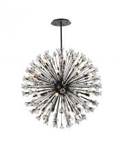 Elegant Lighting 2550D44BK - Vera 44 inch crystal starburst round pendant in black