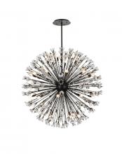 Elegant Lighting 2550D50BK - Vera 50 inch crystal starburst round pendant in black
