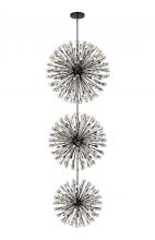 Elegant Lighting 2550G50L3BK - Vera 50 inch three tiers crystal starburst chandelier in black