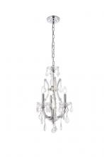 Elegant Lighting 2800D12C/RC - Maria Theresa 4 light Chrome Pendant Clear Royal Cut Crystal