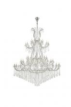 Elegant Lighting 2800G120C/RC - Maria Theresa 84 light Chrome Chandelier Clear Royal Cut Crystal