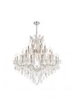 Elegant Lighting 2800G44C/RC - Maria Theresa 37 Light Chrome Chandelier Clear Royal Cut Crystal