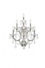 Elegant Lighting 2800W7C/RC - Maria Theresa 7 light Chrome Wall Sconce Clear Royal Cut Crystal