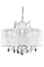 Elegant Lighting 2800D20WH+SH-1R23S/SS - Dining Room