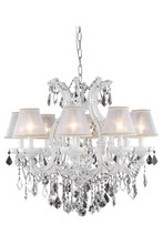 Elegant Lighting 2800D26WH+SH-1R6S/SS - Dining Room