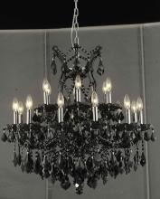 Elegant Lighting 2800D30B/RC - Maria Theresa 19 light Black Chandelier