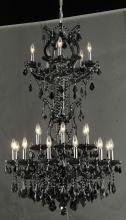 Elegant Lighting 2800D30SB/RC - Maria Theresa 25 light Black Chandelier Jet (Black) Royal Cut Crystal