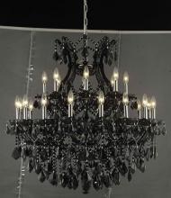 Elegant Lighting 2800D36B/RC - Maria Theresa 24 light Black Chandelier
