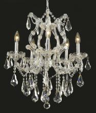 Elegant Lighting 2801D20C/RC - Maria Theresa 6 light Chrome Chandelier Clear Royal Cut Crystal
