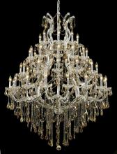 Elegant Lighting 2801G46C-GT/RC - Maria Theresa 49 Light Chrome Chandelier Golden Teak (Smoky) Royal Cut Crystal