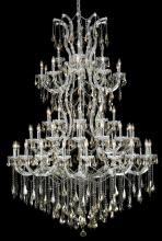 Elegant Lighting 2801G54C-GT/RC - Maria Theresa 61 Light Chrome Chandelier Golden Teak (Smoky) Royal Cut Crystal