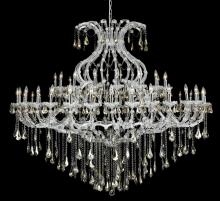 Elegant Lighting 2801G72C-GT/RC - Maria Theresa 49 Light Chrome Chandelier Golden Teak (Smoky) Royal Cut Crystal