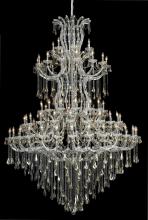 Elegant Lighting 2801G96C-GT/RC - Maria Theresa 85 Light Chrome Chandelier Golden Teak (Smoky) Royal Cut Crystal