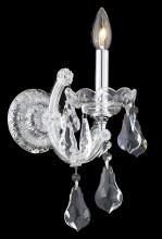 Elegant Lighting 2801W1C/RC - Maria Theresa 1 light Chrome Wall Sconce Clear Royal Cut Crystal