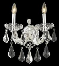 Elegant Lighting 2801W2C/RC - Maria Theresa 2 light Chrome Wall Sconce Clear Royal Cut Crystal