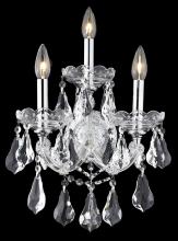 Elegant Lighting 2801W3C/RC - Maria Theresa 3 Light Chrome Wall Sconce Clear Royal Cut Crystal