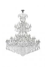 Elegant Lighting 2803G120C/RC - Maria Theresa 84 light Chrome Chandelier with clear tear drop crystals Clear Royal Cut Crystal
