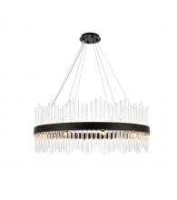 Elegant Lighting 3000D36BK - Dallas 36 Inch Round Crystal Pendant in Black
