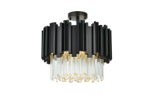 Elegant Lighting 3400F16BK - Flush Mount D16" Black