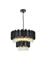 Elegant Lighting 3400G24BK - Pendant D24"H19"L6 Black