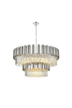 Elegant Lighting 3400G40C - Willow 40 inch Chandelier in Chrome