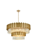 Elegant Lighting 3400G40SG - Willow 40 inch Chandelier in Satin Gold