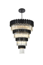 Elegant Lighting 3400GR40BK - Willow 40 inch Chandelier in Black