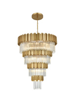 Elegant Lighting 3400GR40SG - Willow 40 inch Chandelier in Satin Gold