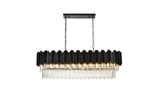 Elegant Lighting 3401G47BK - Pendant L47"W14"H14"L12 Black