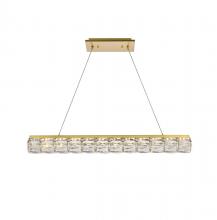Elegant Lighting 3501D36G - Valetta 36 Inch LED Linear Pendant in Gold