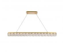 Elegant Lighting 3501D48G - Valetta 48 inch LED linear pendant in gold
